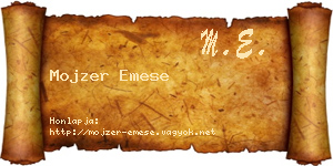 Mojzer Emese névjegykártya